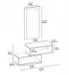 Santos Wall Mounted Dresuar Console with Mirror - White