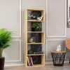 Zella Bookcase - Oak & Black Marble Effect