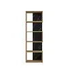 Zella Bookcase - Oak & Black Marble Effect