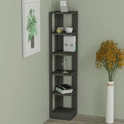 Beech Corner Bookcase - Anthracite