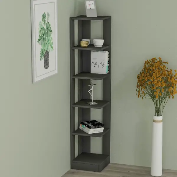 Beech Corner Bookcase - Anthracite