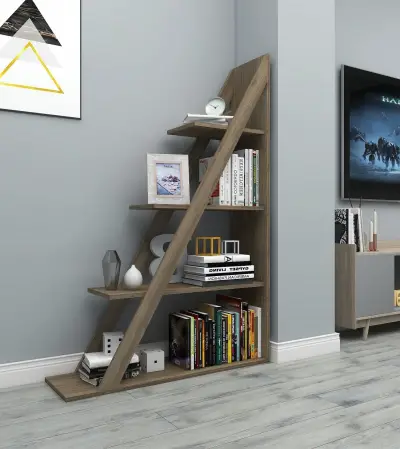 Amando Ladder Bookcase - Walnut