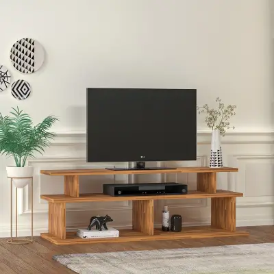 Vincent Wood TV Stand and Media Console - Oak