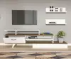 Willow TV Stand and Entertainment Center - White & Walnut