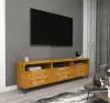 Oliver Wood Metal TV Stand and Media Console - Oak & Black