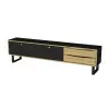 Mosso TV Stand and Media Console - Black & Oak