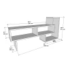 Gambia TV Stand with Shelves - Walnut