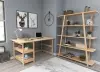 Miraperry Wood Bookcase and Computer Desk Set - Natural