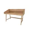 Nashy Wood Computer Desk with Front Bar Shelf - Natural