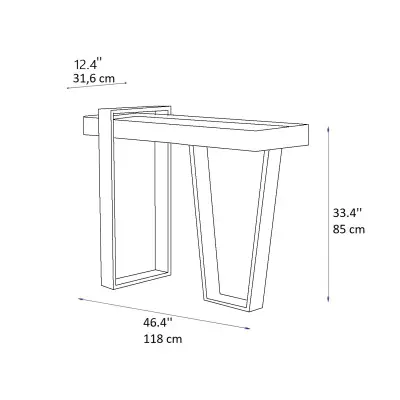 Arrow Solid Wood Dresuar Console Table - Natural