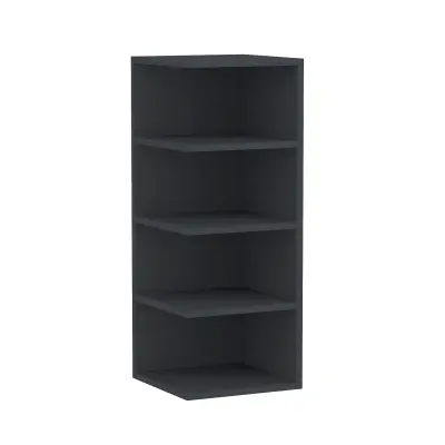 Avilu Corner Bookcase - Anthracite