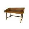 Nashy Wood Computer Desk with Front Bar Shelf - Oak