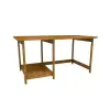 Faye Wood Computer Desk with Shelf - Oak