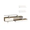 Willow TV Stand and Entertainment Center - White & Walnut