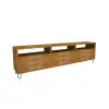 Oliver Wood Metal TV Stand and Media Console - Oak & Black