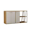 Avena Sideboard with Cabinets and Shelves - White & Oak