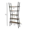 DISCONTINUED - Star Wood Bookcase with Metal Frame - Walnut & Black