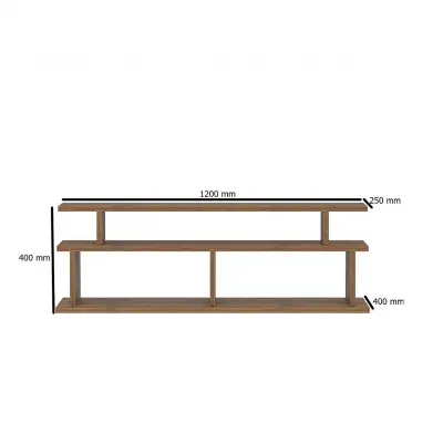 Vincent Wood TV Stand and Media Console - Walnut