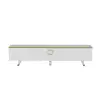 Plana TV Stand with Cabinets - White & Gold Band