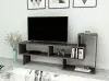 Gambia TV Stand with Shelves - Walnut