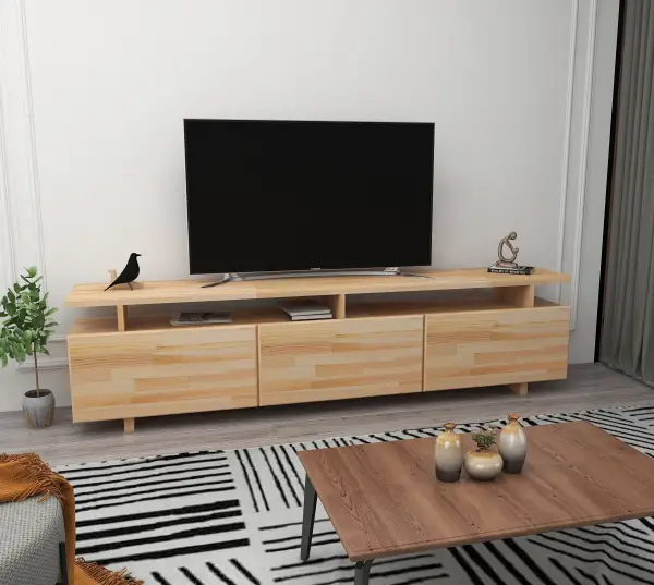 Magnus Solid Wood TV Stand and Media Console - Natural