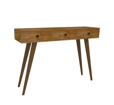 Aurelia Solid Wood Dresuar Console Table - Oak