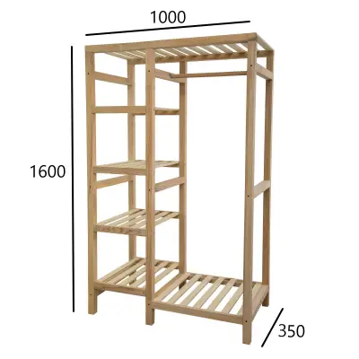 Randa 35 Solid Wood Open Wardrobe