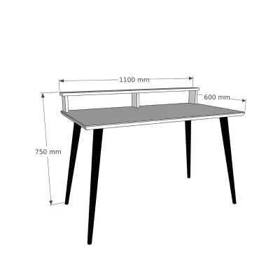 Zephyr Solid Wood Computer Desk - Oak