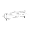 Kara TV Stand with Cabinets - Black Marble Effect & Oak