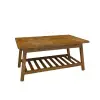 Ayla Wood Coffee Table with Storage Shelf - Oak