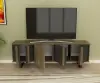 Fido TV Stand with Cabinet Shelves - Walnut & Anthracite