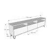 Oliver Wood Metal TV Stand and Media Console - Natural & Black