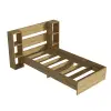 Erica Bedstead Bed Frame with Storage Shelves - Oak