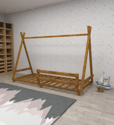 Nanala Solid Wood Montessori Floor Bedstead - Oak