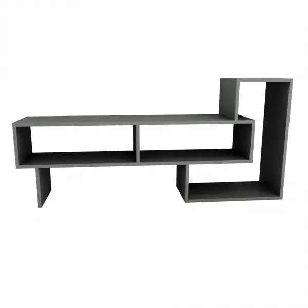 Gambia TV Stand with Shelves - Anthracite