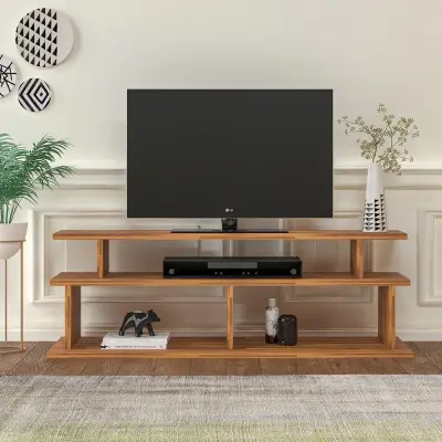 Vincent Wood TV Stand and Media Console - Oak