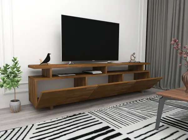 Magnus Solid Wood TV Stand and Media Console - Walnut