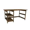 Mira Wood Computer Desk with Shelves - Walnut