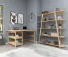 Miraperry Wood Bookcase and Computer Desk Set - Natural