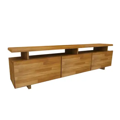 Magnus Solid Wood TV Stand and Media Console - Oak