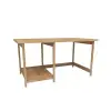 Faye Wood Computer Desk with Shelf - Natural