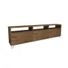 Oliver Wood Metal TV Stand and Media Console - Walnut & Black