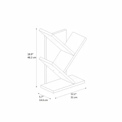 Hinho Wall Mountable and Freestanding Bookcase Tree - Oak