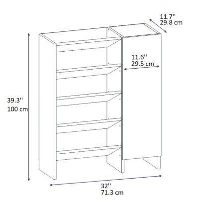 Labisa Shoes Storage Cabinet Shelf - White