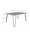 Century Metal Wood Coffee Table - Natural & Black