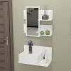 Alloro Dresuar with Drawer and Mirror - White