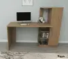 Severus Computer Desk with Shelves - Sapphire Oak