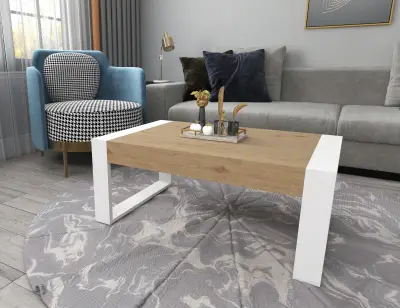 Robert Coffee Table - White & Oak