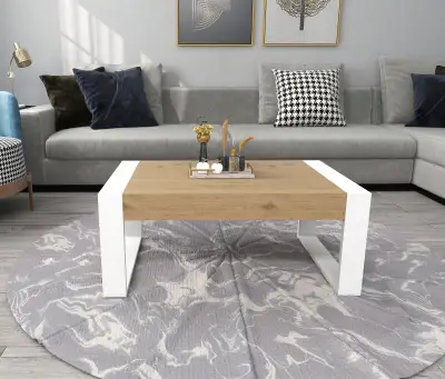 Robert Coffee Table - White & Oak