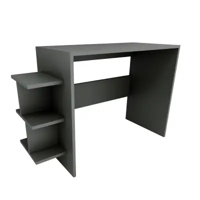 Vispo Computer Desk with Shelves - Anthracite